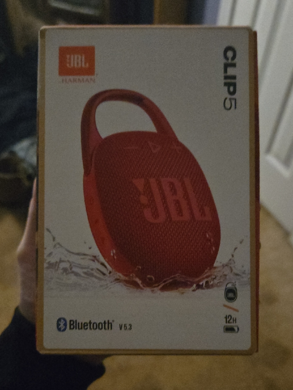 New JBL Clip 5 Portable Bluetooth Speaker - Red